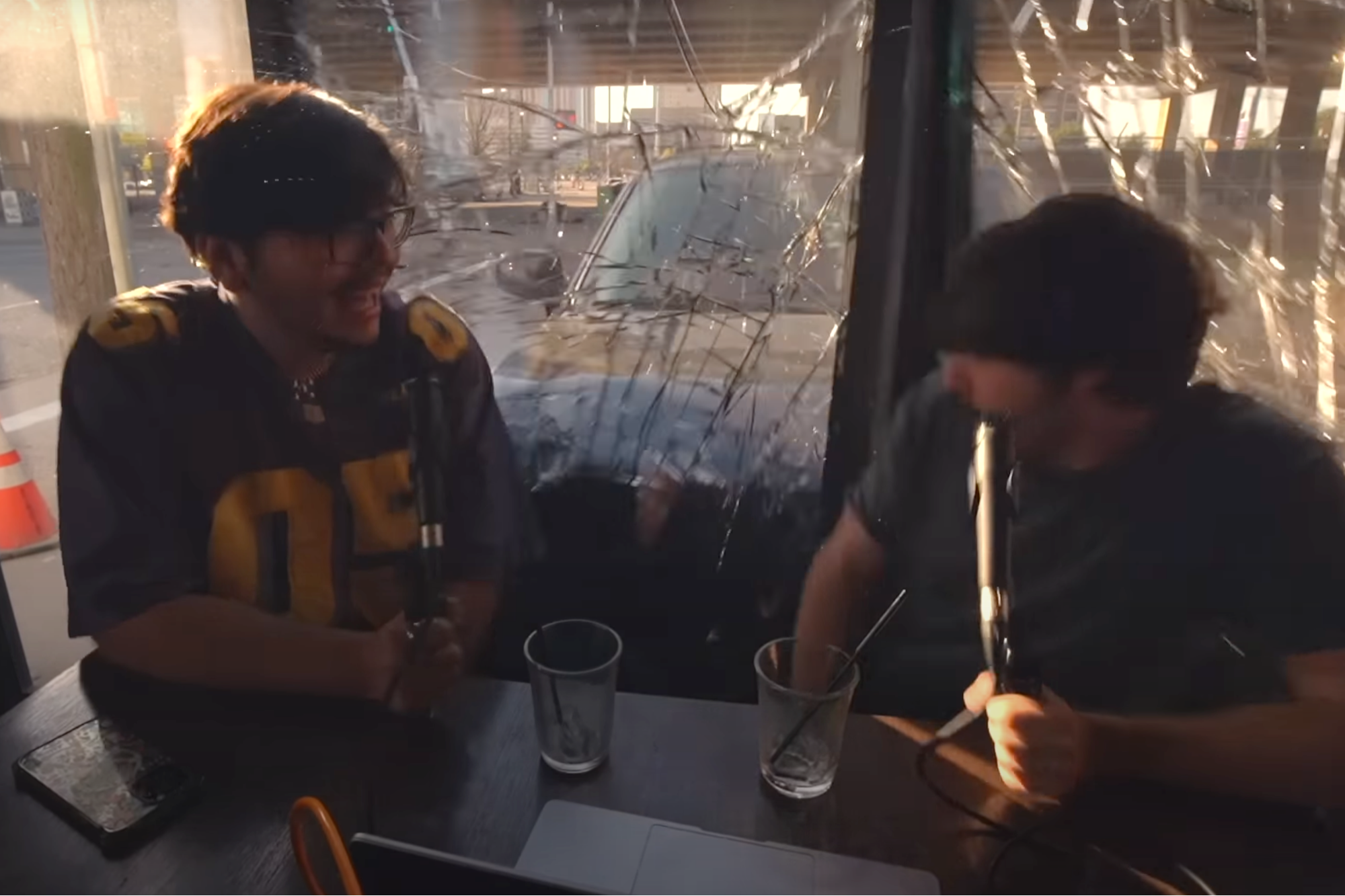 An SUV Crashed into a Cafe While Podcasters Were Recording a Show. ‘I Can’t Believe We Have This on Film.’