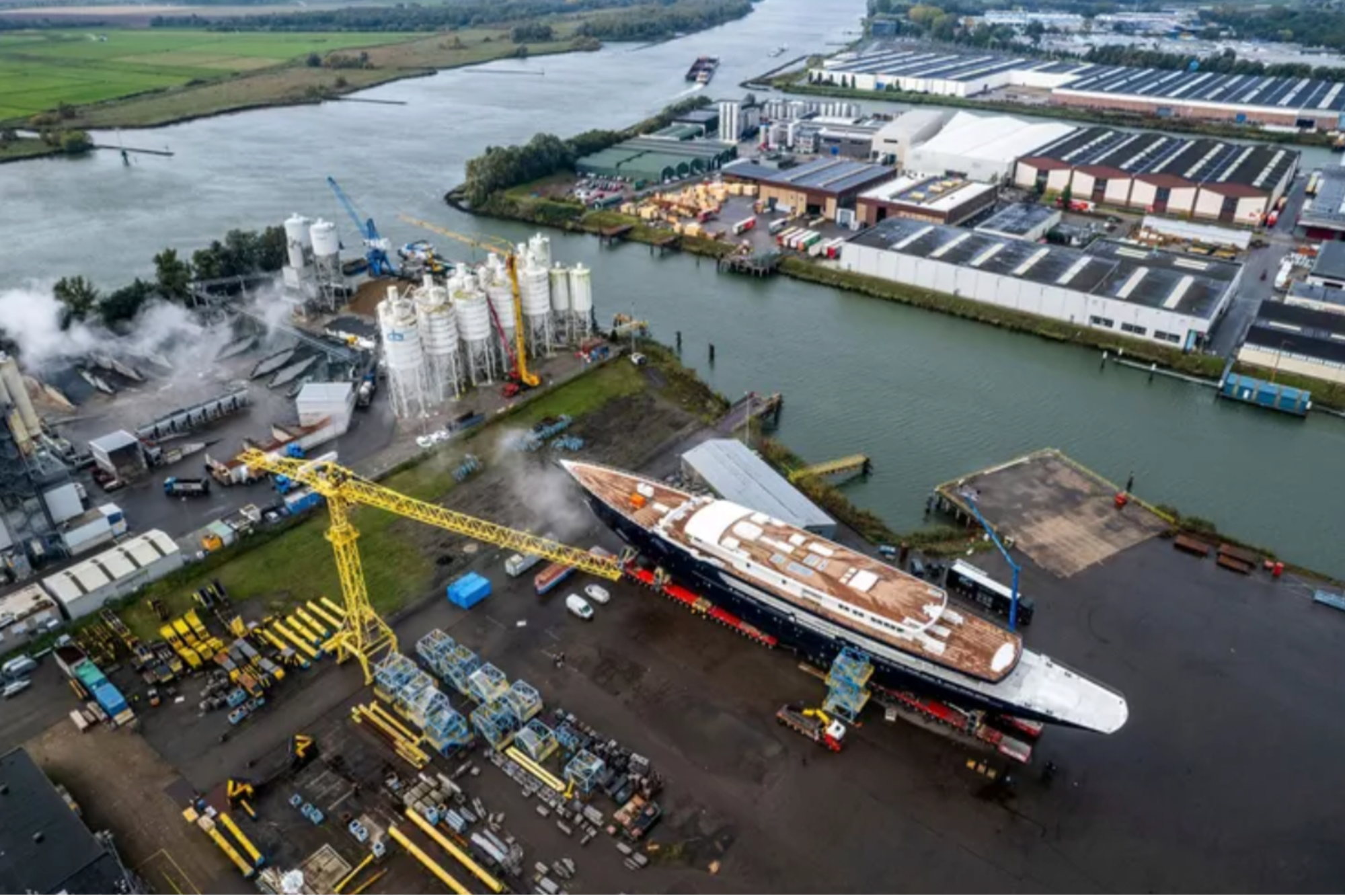 Jeff Bezos’ Controversial $500 Million Yacht Reportedly Caught on Tape Taking First Trip Out to Sea