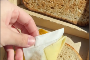 ‘pretty-sure-that’s-wrong’:-hilarious-video-shows-woman-allegedly-opening-dunkin’-sandwich-with-unusual-ingredient