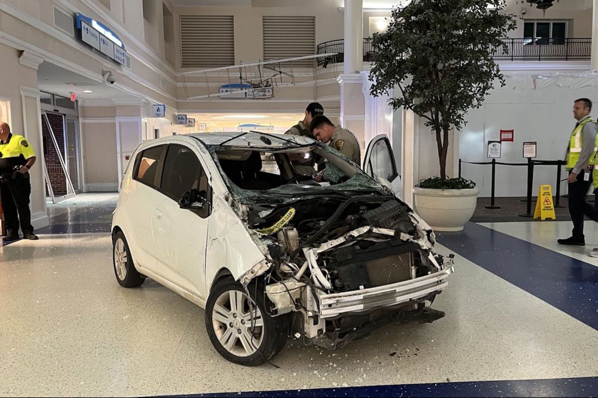 Car Breaches Airport Fence, Crashes Through Terminal in North Carolina