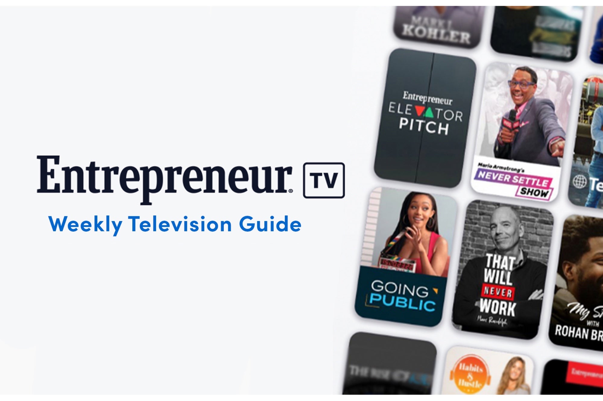 What’s on Entrepreneur TV This Week