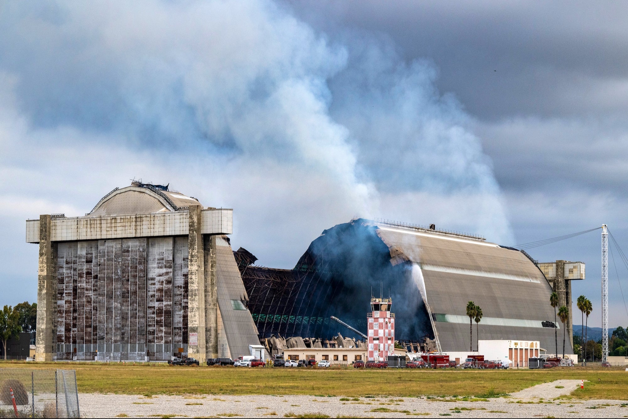 ‘Some Folks Were in Tears Watching It Crumble’: Mysterious Fire Destroys Historic WWII Blimp Hangar