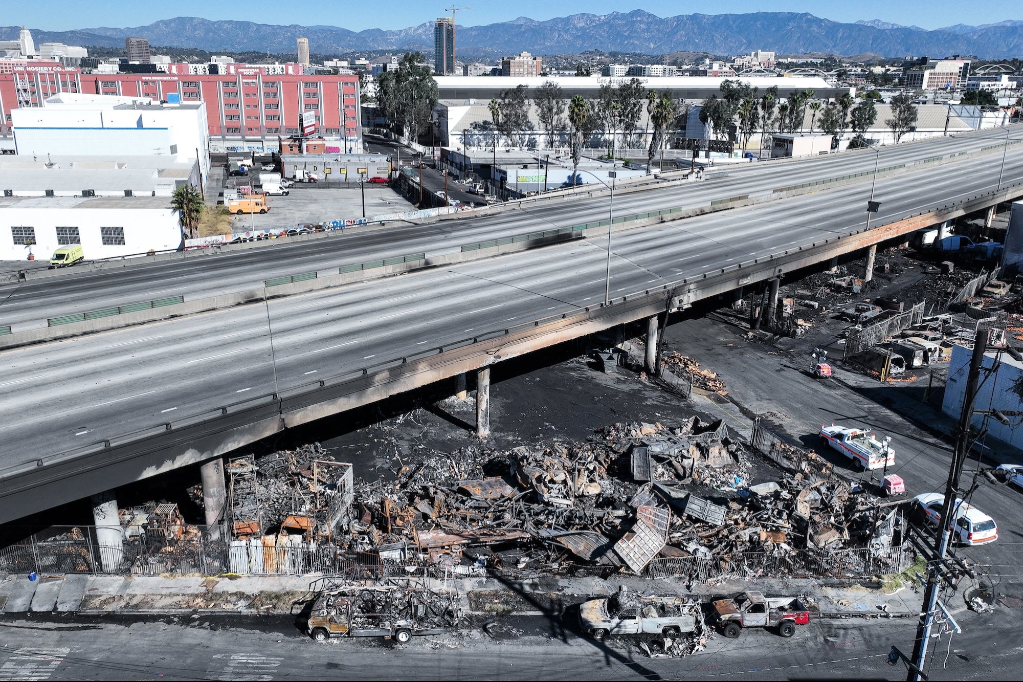 California Commuters Are In For a Nightmare After Freeway Fire Damage Shuts Down Highway